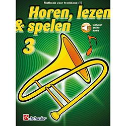 Foto van De haske horen, lezen & spelen 3 trombone lesboek