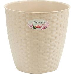 Foto van Stefanplast bloempot natural 24 x 22,5 cm beige