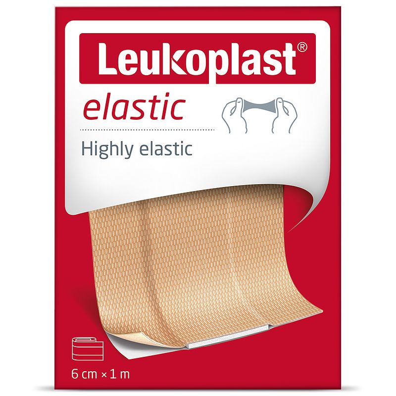 Foto van Leukoplast elastic 1m x 6cm