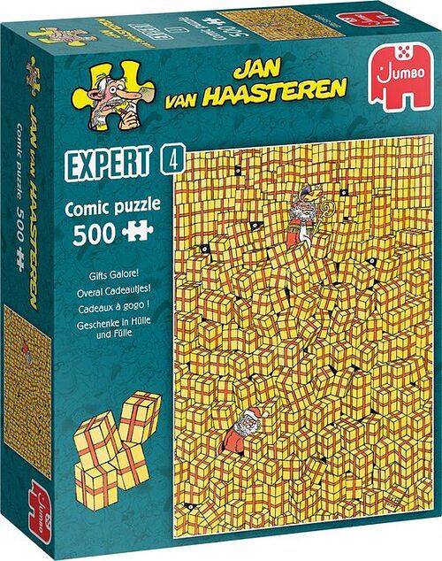 Foto van Jan van haasteren - expert overal cadeautjes (500 stukjes) - puzzel;puzzel (8710126200926)