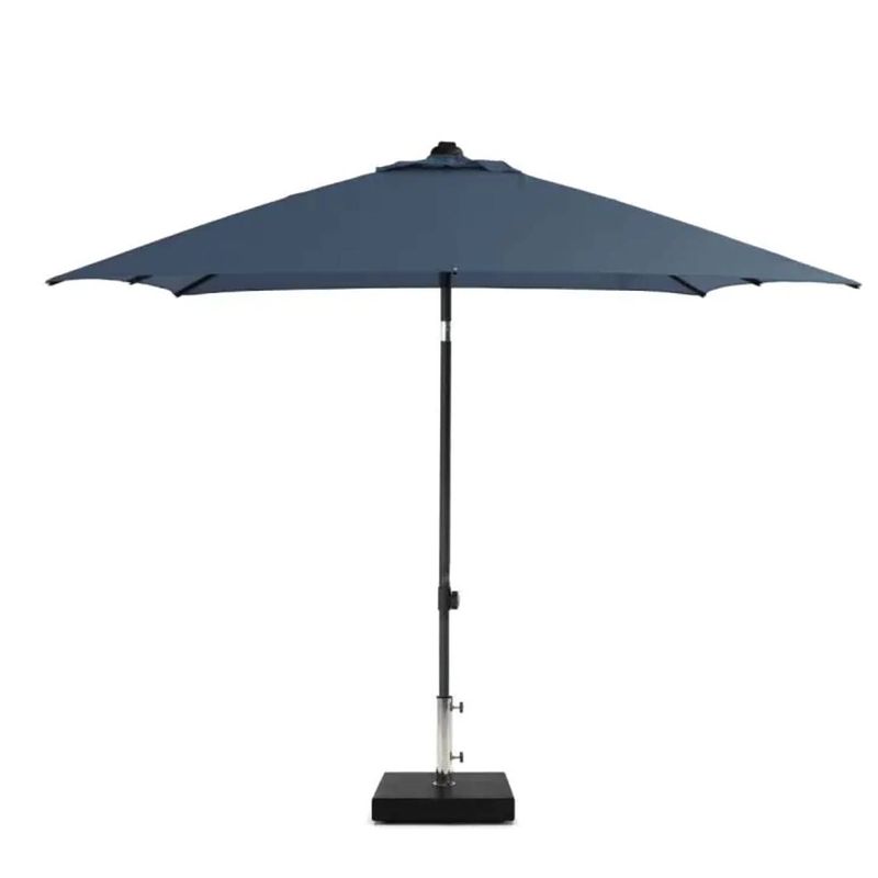 Foto van Stokparasol moraira push-up 230x230cm polyester sfr blue grade 6 zonwering