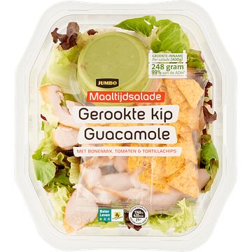 Foto van Jumbo maaltijdsalade gerookte kip guacamole 400g