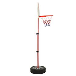 Foto van The living store basketbalstandaard - speelset - 120 cm - verstelbare hoogte - stevige basis - meerkleurig - pe/pp