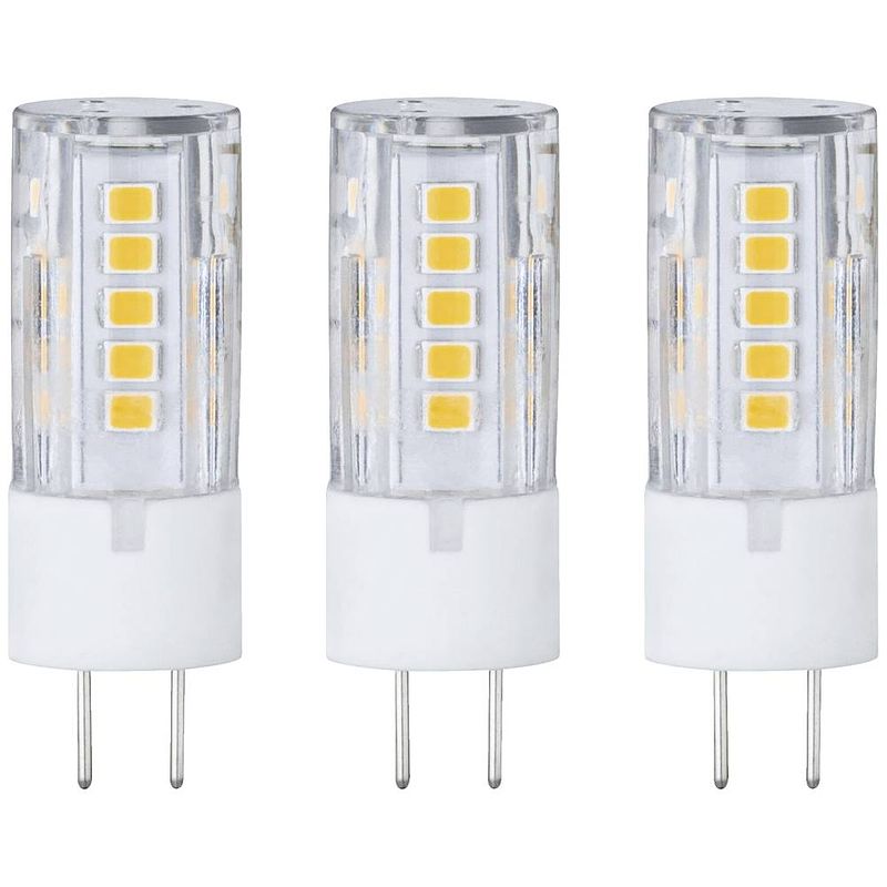 Foto van Paulmann 28822 led-lamp energielabel g (a - g) gy6.35 3.5 w warmwit (ø x h) 17 mm x 47 mm 3 stuk(s)