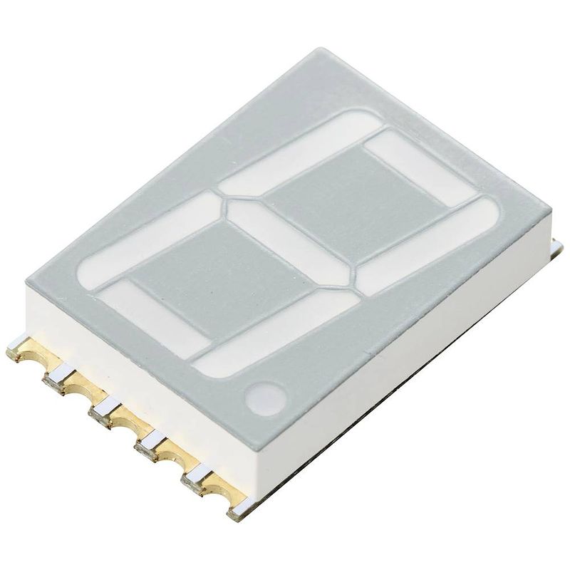 Foto van Tru components smd-led geel 16 mcd enkele cijfers display