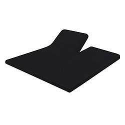 Foto van Linnick splittopper hoeslaken badstof velours - black 200x200/220cm