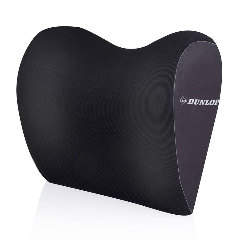 Foto van Dunlop neksteun - nekkussen autostoel - 100% memory foam - universele pasvorm - zwart