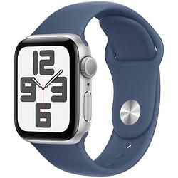 Foto van Apple watch se gps 40mm aluminium case met denim sport band - s/m smartwatch zilver