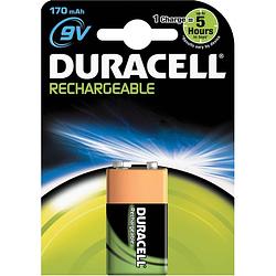 Foto van Duracell oplaadbare batterij 9v, op blister 10 stuks