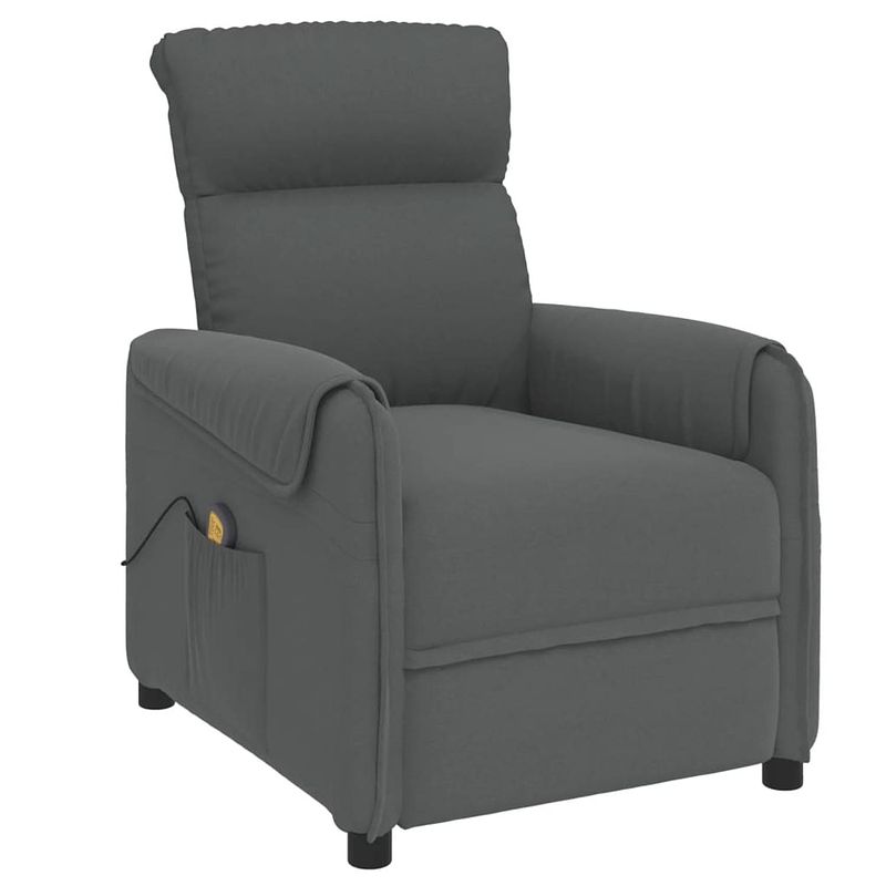 Foto van The living store massagestoel stof donkergrijs - fauteuil