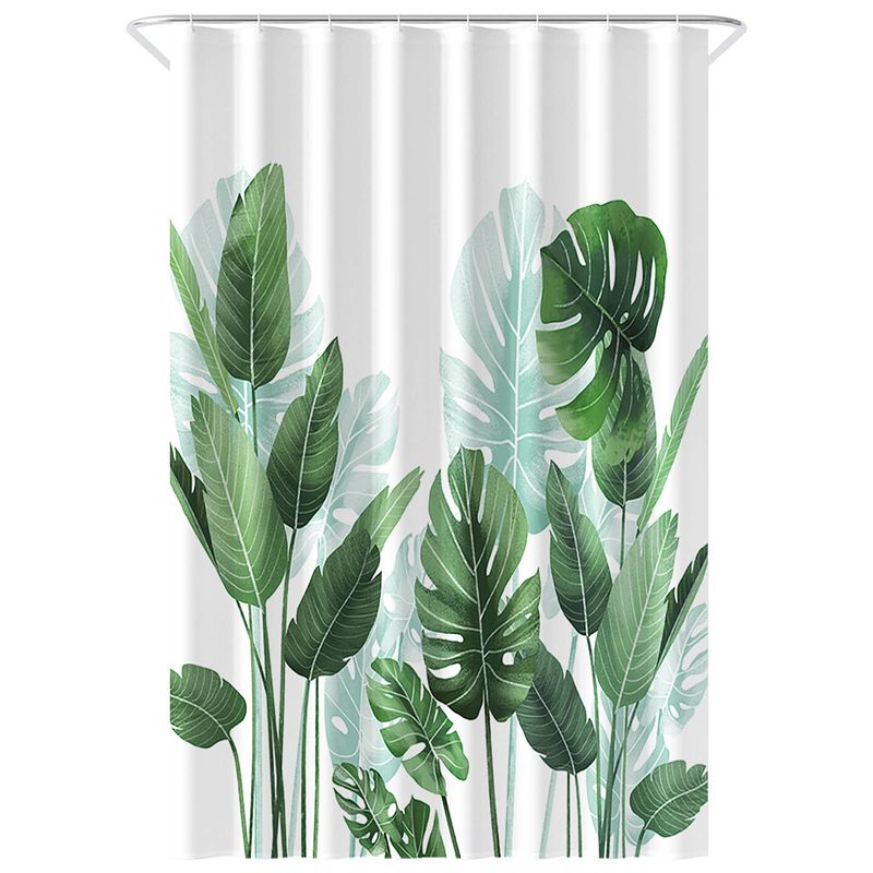 Foto van Loti living douchegordijn anti schimmel - strelitzia - inclusief ringen - polyester - douchegordijn 120x200 cm