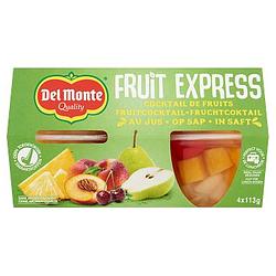 Foto van Del monte fruit express fruitcocktail op sap 4 x 113g bij jumbo