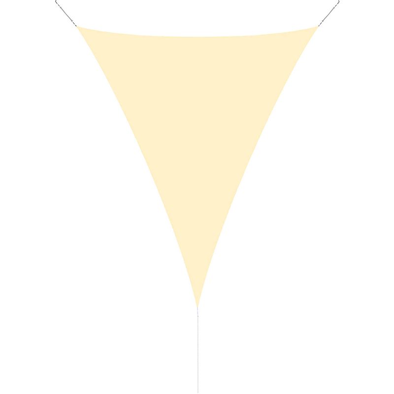 Foto van Hanse® schaduwdoek driehoek gelijkbenig waterdoorlatend 2,5x2,5x3,5 m creme