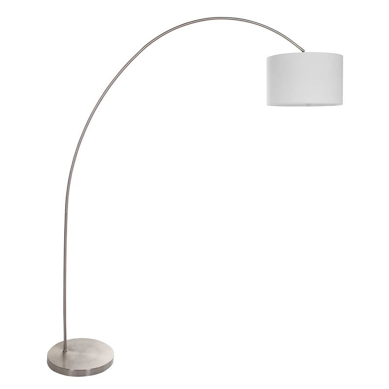 Foto van Moderne vloerlamp - mexlite - metaal - modern - e27 - l: 170cm - voor binnen - woonkamer - eetkamer - zilver