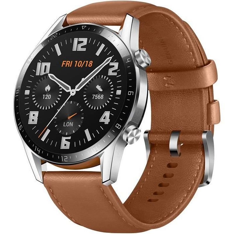 Foto van Huawei watch gt 2 zilver/bruin 46mm