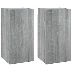 Foto van Vidaxl tv-meubelen 2 st 30,5x30x60 cm bewerkt hout grijs sonoma eiken