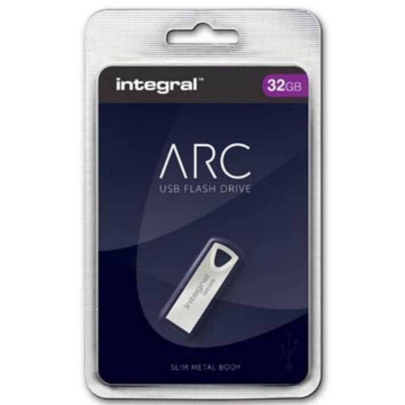 Foto van Integral arc usb stick 2.0, 32 gb, zilver