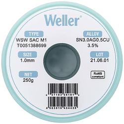 Foto van Weller wsw sac m1 soldeertin, loodvrij spoel sn3,0ag0,5cu 250 g 1 mm