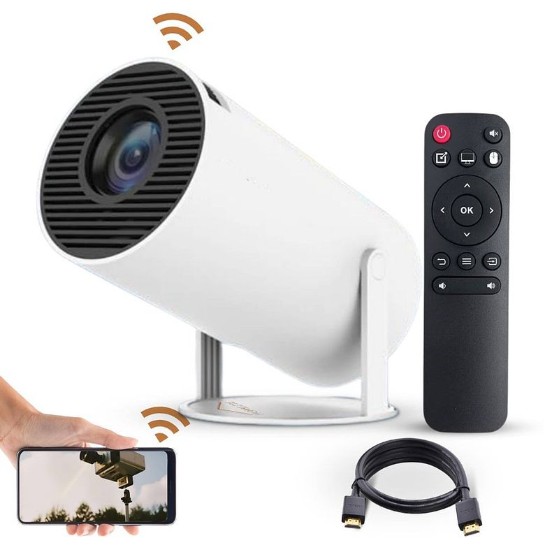 Foto van Homezie beamer wifi, hdmi, bluetooth 4k support android 11 projector