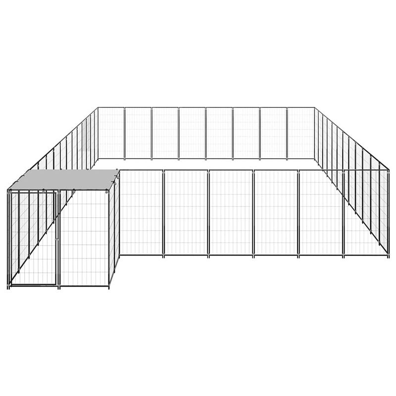 Foto van Infiori hondenkennel 30,25 m² staal zwart