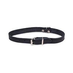 Foto van Dierenbenodigdheden vadigran halsband hond geolied leder zwart 47cmx18mm m-l