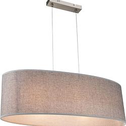 Foto van Moderne hanglamp paco - l:65cm - e27 - metaal - grijs