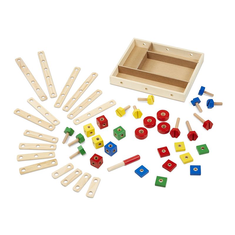 Foto van Melissa & doug houten constructieset 48-delig