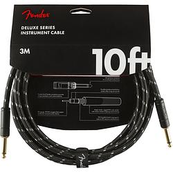 Foto van Fender deluxe cables instrumentkabel 3 m zwart tweed recht