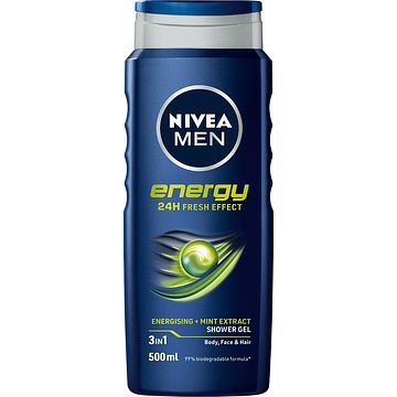 Foto van Nivea men energy shower gel 500ml bij jumbo