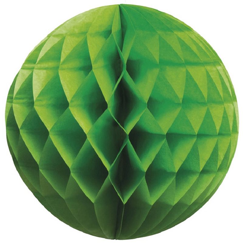 Foto van 3 groene papieren kerstballen 10 cm - feestdecoratievoorwerp