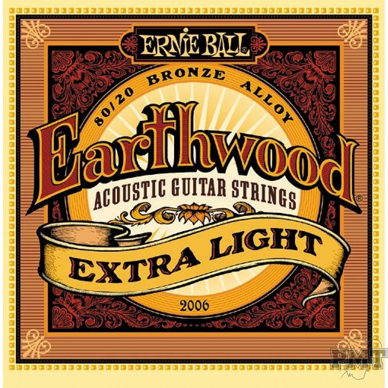 Foto van Ernie ball 2006 acoustic guitar earthwood extra light 010 snaren