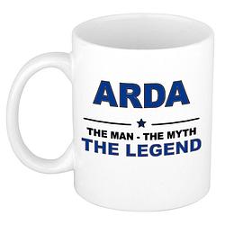 Foto van Arda the man, the myth the legend cadeau koffie mok / thee beker 300 ml - naam mokken