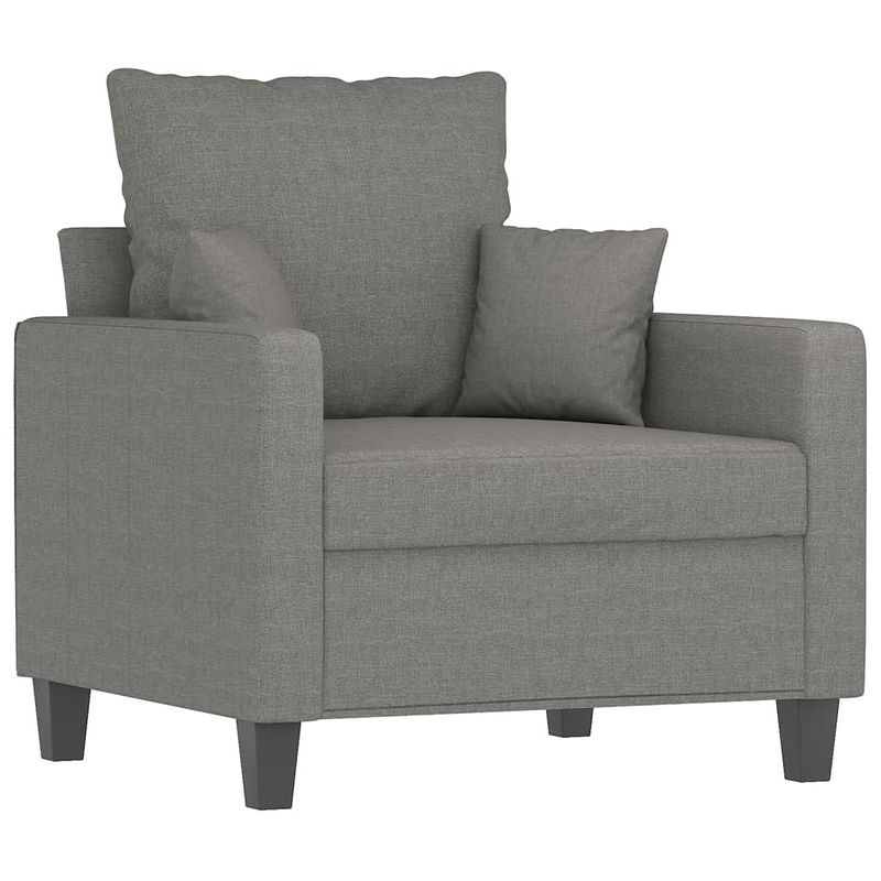 Foto van The living store fauteuil 60 cm stof donkergrijs - fauteuil