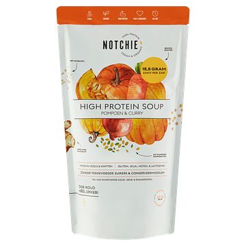 Foto van Notchie high protein soup pompoen & curry 570ml bij jumbo