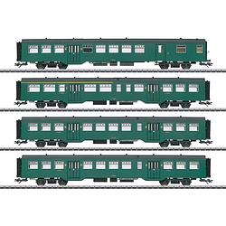 Foto van Märklin 43546 h0 set van 4 personenrijtuigen type m2 van de nmbs/sncb