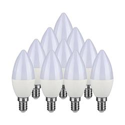 Foto van V-tac vt-1818-n e14 led lampvoet - 3.7w - wit - 6500k - smd - kaars - 37x100mm - ip20 - bundel - van - 10