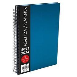 Foto van Verhaak agenda planner spiraal blauw a4 - 18 maanden 2023-2024 - 30x21 cm