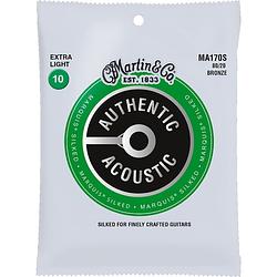 Foto van Martin strings ma170s authentic acoustic silked 80/20 bronze