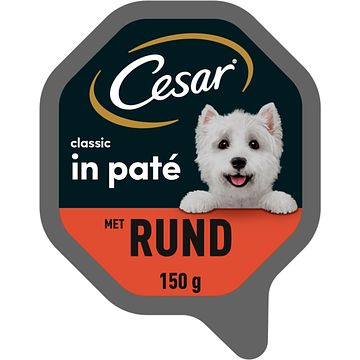 Foto van Cesar classics maaltijdkuipje rund hondenvoer 150g bij jumbo