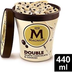 Foto van Magnum ijs double white chocolate & cookies pint 440ml bij jumbo