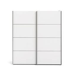 Foto van Veto schuifdeurkast 2 deuren breed 183 cm eiken decor, wit.