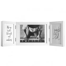 Foto van Fotolijst - piano triple swing landscape - fotomaat 10x15 cm - wit