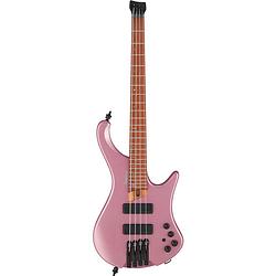 Foto van Ibanez ehb1000s bass workshop pink gold metallic matte headless elektrische basgitaar met gigbag