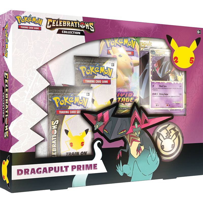 Foto van Pokémon trading card game celebrations collector box dragapult prime