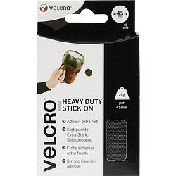 Foto van Velcro® klittenband punten om vast te plakken haak- en lusdeel, extra sterk (ø) 45 mm zwart 12 stuk(s)