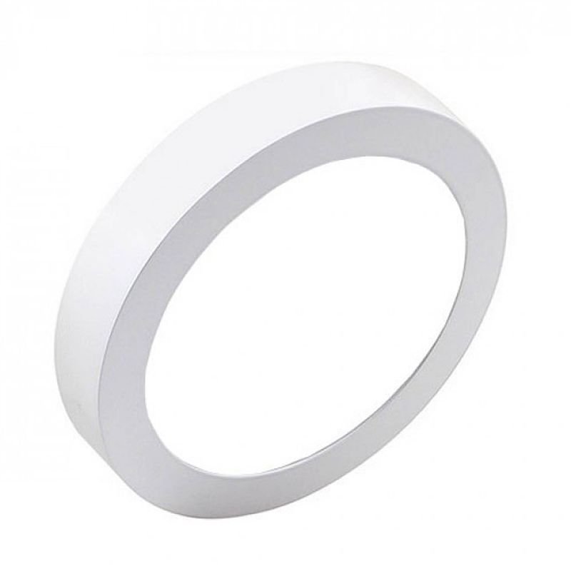 Foto van Led downlight pro - aigi - opbouw rond 12w - helder/koud wit 6000k - mat wit - ø177mm