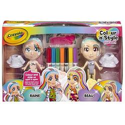 Foto van Crayola colour & style rainbow twins - 2 deluxe poppen - versier en kleed aan!