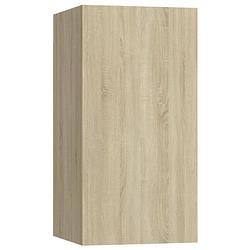 Foto van The living store tv-kast - sonoma eiken - 30.5 x 30 x 60 cm - 2 schappen