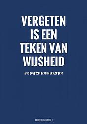 Foto van Vergeten is een teken van wijsheid - wachtwoordenboek - originele cadeaus - paperback (9789464802306)