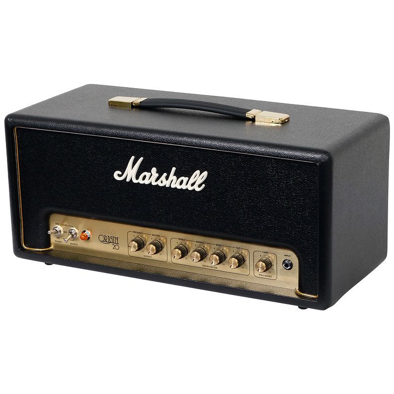 Foto van Marshall origin20h 20 watt buizen gitaarversterker top